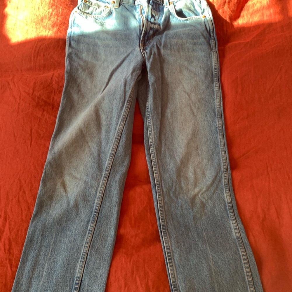 B SIDES Light Blue Straight Leg Jeans